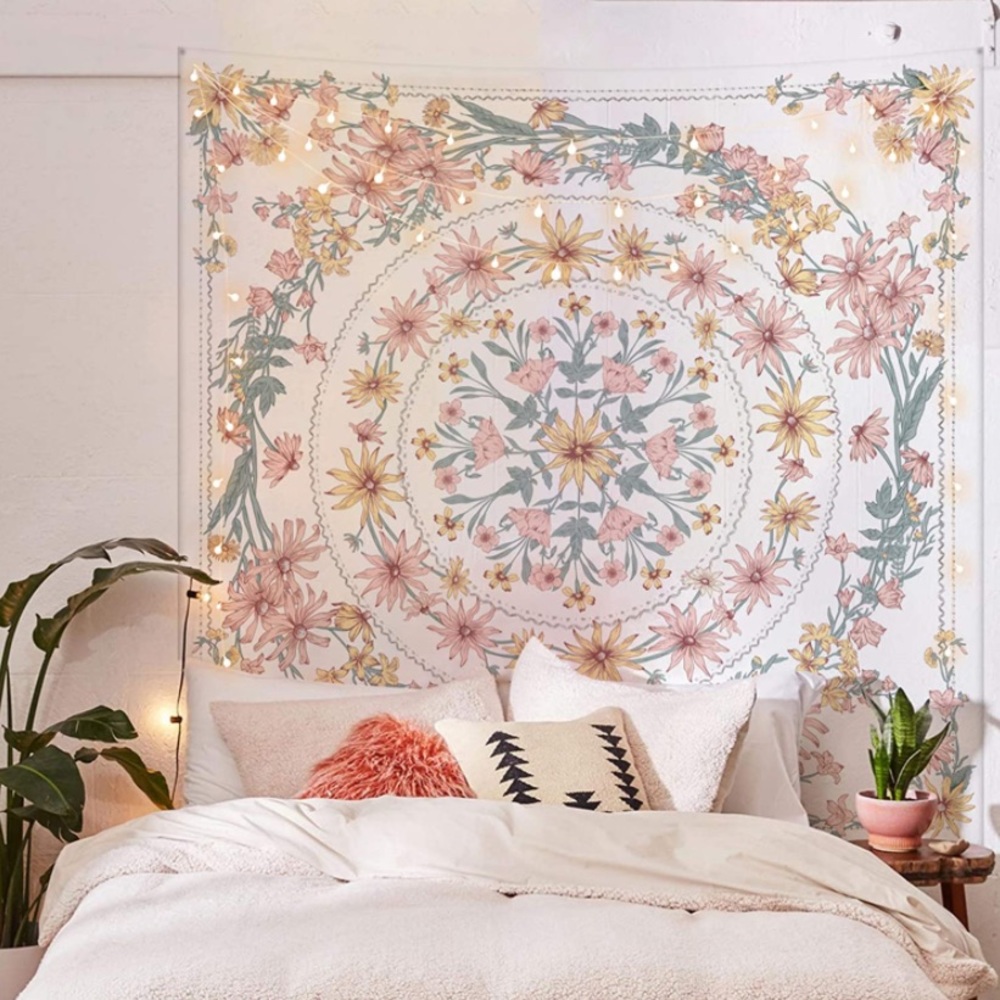 Floral Medallion Tapestry